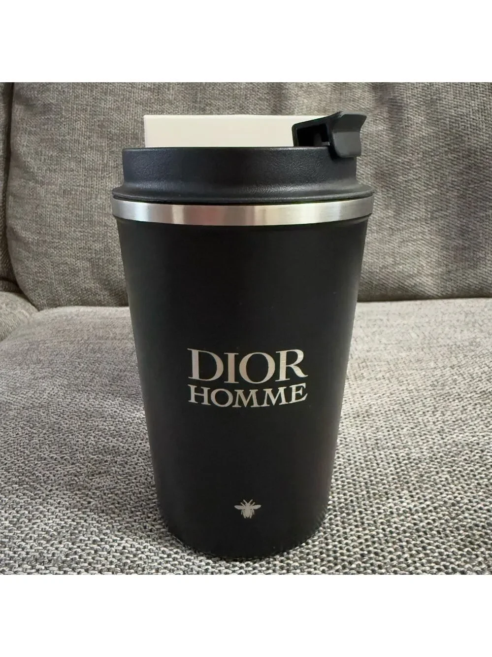 Dior Homme Small Tumbler Travel Coffee Mug Black Stainless Steel Authentic - Picture 5 of 10